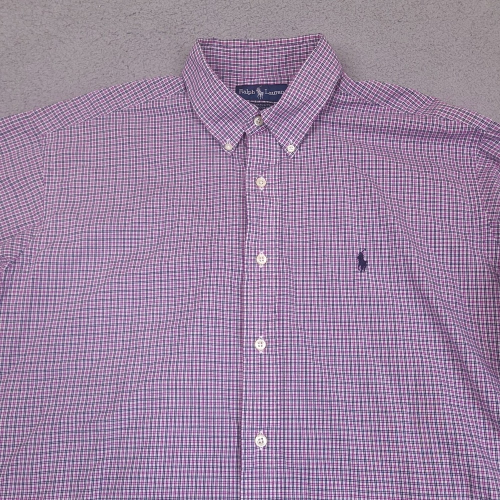 Vintage Ralph Lauren Shirt Mens 16.5 36/37 Yarmouth‎ Multicolor Button Down